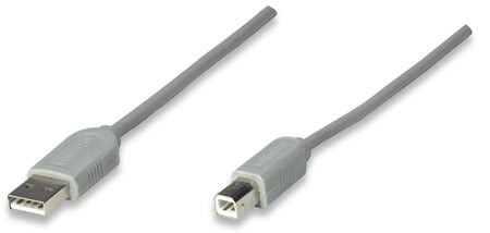 Cable USB A-B 3.0M, Gris Manhattan 317863