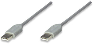 Cable USB A-a 1.8M, Gris Manhattan 317887