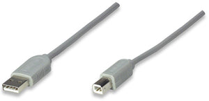 Cable USB A-B 4.5M, Gris Manhattan 341028