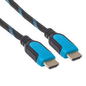 Cable HDMI 2.0 textil Macho - Macho 3.0M negro/azul Manhattan 354813
