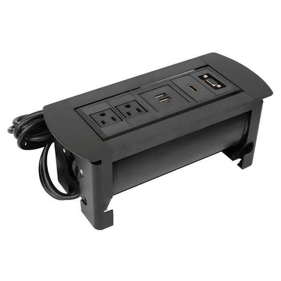 Caja de conexión para mesa con Enchufe, USB, HDMI, VGA Manhattan 164832