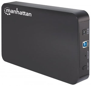 Gabinete HDD 3.5 SATA, USB V3.0 Negro Manhattan 130295