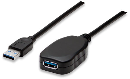 Cable Extension USB 5 Metros V3.0 Negra Manhattan 150712