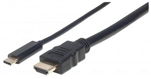 Cable USB-C V3.1, C-HDMI M 1.0M 4K, Negro Manhattan 152235