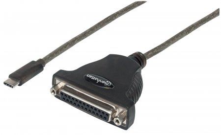Convertidor USB-C a DB25 1.0m para imp. Manhattan 152518