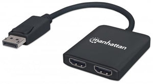 Video Splitter DisplayPort 1 DP in : 2 HDMI out UHD Manhattan 152716