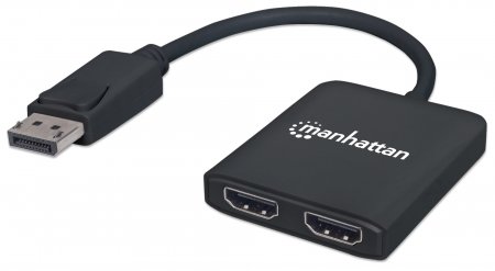 Video Splitter DisplayPort 1 DP in : 2 HDMI out UHD Manhattan 152716