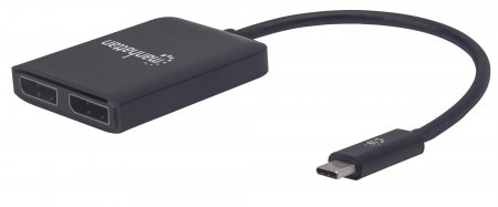 Convertidor USB-C a DisplayPort H 2 ptos - Hub MST Manhattan 152952