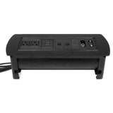 Caja de conexión para mesa con Enchufe, USB, Red, HDMI,VGA, Audio 3.5 mm Manhattan 164863