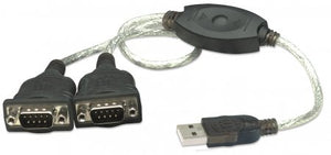 Convertidor USB a Serial DB9M 2 Puertos Manhattan 174947