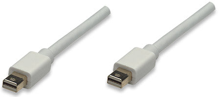 Cable DisplayPort Mini Macho a DisplayPort Mini Macho 1 metro Blanco Manhattan 324557