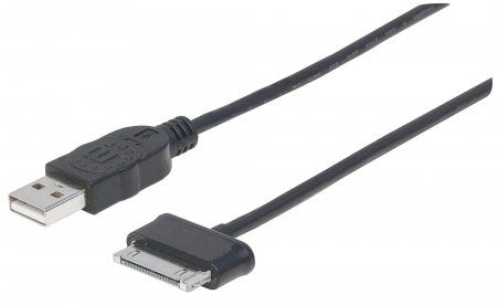 Cable USB V2.0 A-Samsung 30 pines  1.0M, Negro Manhattan 354240