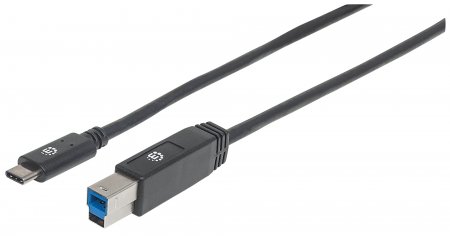 Cable USB-C V3.1, C-B 2.0M Negro Manhattan 354998