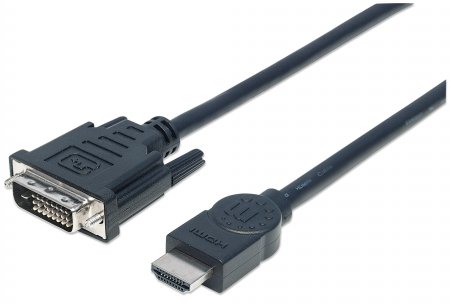 Cable HDMI a DVI-D Macho - Macho  5.0M Manhattan 372527