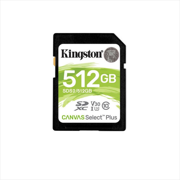 MEMORIA FLASH  SD KINGSTON SDXC CANVAS SELECT 100R CL10 UHS-I V30(SDS2/512GB)