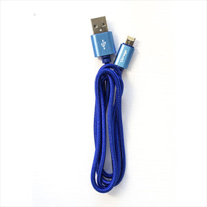 CABLE USB VORAGO CAB-209 DUAL MICRO USB/LIGHTNING AZUL 1M BOLSA