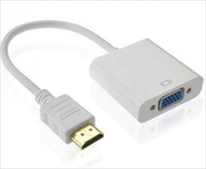 CONVERTIDOR  HDMI A VGA BROBOTIX - VGA (D-SUB), HDMI, MACHO/HEMBRA, COLOR BLANCO