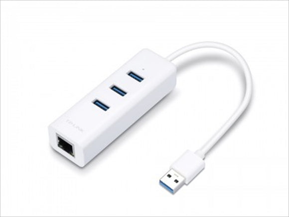 ADAPTADOR USB 2 EN 1 CON HUB DE 3 PUERTOS USB 3.0 Y ADAPTADOR ETHERNET GIGABIT (UE330) -