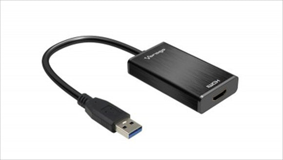 ADAPTADOR USB A HDMI VORAGO USB 3.0 FULL HD - USB 3.0, HDMI, NEGRO