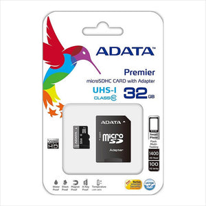 MEMORIA FLASH MICRO SDHC ADATA 32GB UHS-I U1 C/ADAPT (AUSDH32GUICL10-RA1)