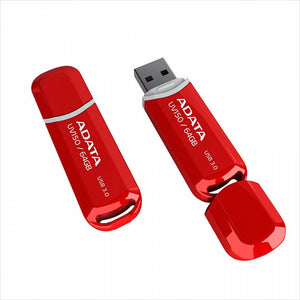 MEMORIA FLASH ADATA UV150 64GB USB 3.1 ROJO (AUV150-64G-RRD)