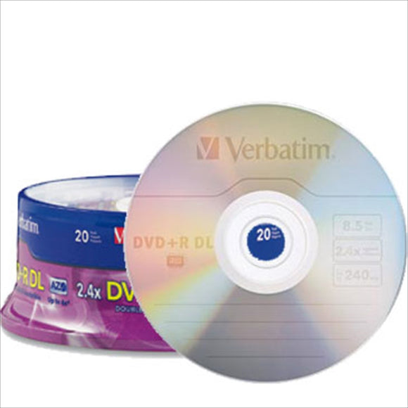 DISCO DVD-R VERBATIM 95310 - DVD+R DL, 20, 4X, 240 MIN