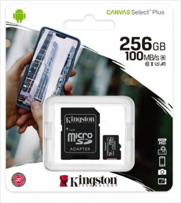 MICRO SD KINGSTON TECHNOLOGY MEMKGN1910 - 256 GB, NEGRO