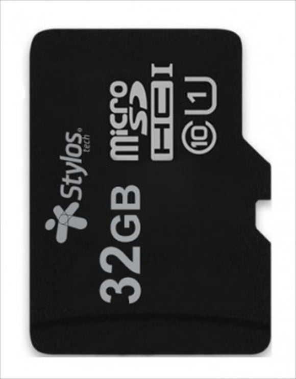 MEMORIA FLASH MICRO SD 32GB STYLOS STMSDS3B - 32 GB, 13MB/S, 5 MB/S, NEGRO, CLASE 10