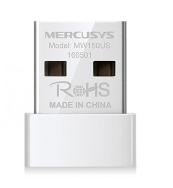 ADAPTADOR WIFI NANO USB 2.0 MERCUSYS MW150US - COLOR BLANCO, 150 MBIT/S