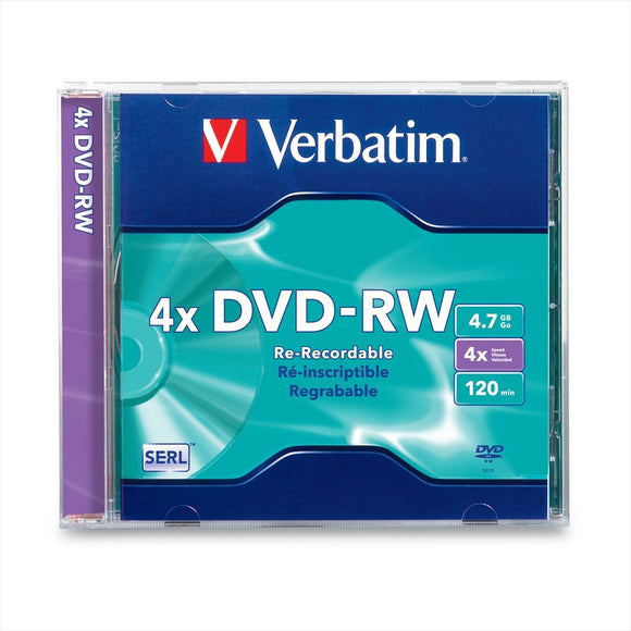DVD-RW VERBATIM 4X 4.7GB SINGLE JEWEL CASE VB94836