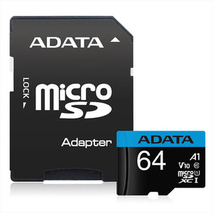 MEMORIA FLASH MICRO SDXC ADATA 64GB UHS-I CL10 A1 (AUSDX64GUICL10A1-RA1)