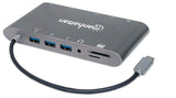 Docking USB-C a HDMI/DPmini/SVGA/RJ45/3.5mm + 3Hub USB Manhattan 152808