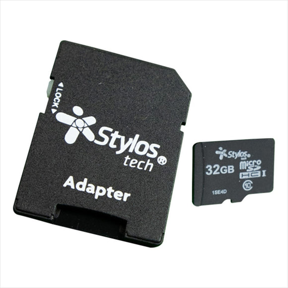 MEMORIA FLASH MICRO SD STYLOS 32 GB UHS1 CON ADAPTADOR (STMSDA2B)